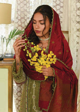 Qline By Qalamkar Embroidered Linen Unstitched 3 Piece Suit - 14